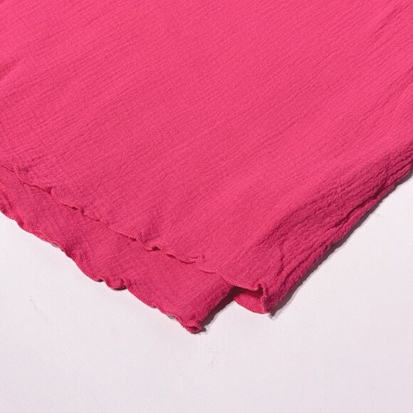 Soft Surroundings Layered Oversized Crinkle Blouse Pink Raspberry Women's Size S - Picture 4 of 9